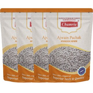                       Chamria Ajwain Pachak Ayurvedic Mouth Freshener 120 Gm Pouch Pack of 4                                              