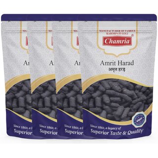                       Chamria Amrit Harad Ayurvedic Mouth Freshener 120 Gm Pouch Pack of 4                                              
