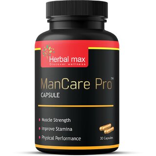 Herbal max ManCare Pro Boost Strength, Energy Performance for Men Women. Unlock Vitality for Optimal Health- 30 Cap Herbal max ManCare Pro Boost Strength, Energy Performance for Men Women. Unlock Vitality for Optimal Health- 30 Cap