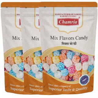                       Chamria Mix Flavors Candy Mouth Freshener 120 Gm Pouch Pack of 3                                              