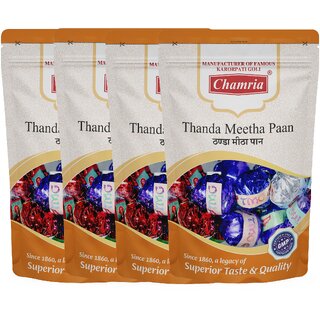                       Chamria Thanda Meetha Paan Mouth Freshener 120 Gm Pouch Pack of 4                                              