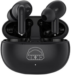 EKKO Earbeats T05 TWS: ENC Call Noise Cancellation, 25H Playtime, 10MM Driver, Twin Connect, Massive Bass, Water Resistance, Siri & Google Assistant (Black)