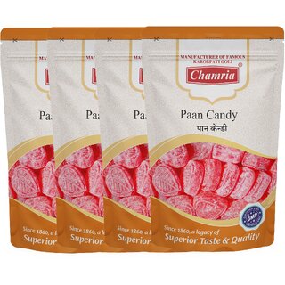                       Chamria Paan Candy Mouth Freshener 120 Gm Pouch Pack of 4                                              