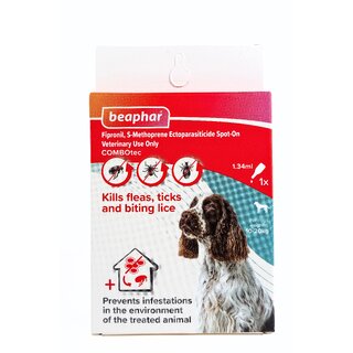                       Beaphar Flea  Tick Spot On COMBOtec (Fipronil/s-Methoprene) Medium Dog                                              