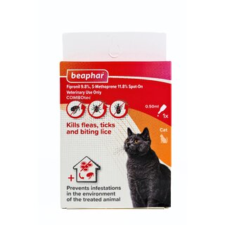                       Beaphar COMBOtec Cat Flea and Tick Treatment - Effective Protection for Cats                                              