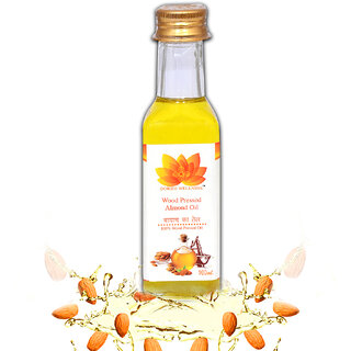 Dorjee Wellness ALMOND Oil Wood Pressed /Cold pressed/ Natural  Chemical Free Almond Oil Glass Bottle (100 ml)