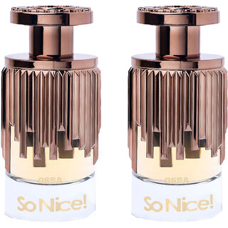Ossa So Nice EDP 100ml Perfume With Musky, Floral and Fruity Notes For Women Long Lasting Fragracne (Pack of 2) Ossa So Nice EDP 100ml Perfume With Musky, Floral and Fruity Notes For Women Long Lasting Fragracne (Pack of 2)