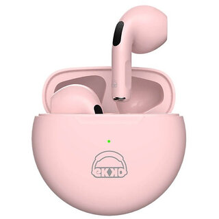                      EKKO EARBEATS T03 TWS: 20-Hour Playback, Rich Sound, Twin Connect, Type C Charging, Siri & Google Assistant(Pink)                                              