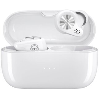                       EKKO Earbeats T07 Mic, ENC Call Noise Cancellation, 10MM Driver, Twin Connect, Maxx Bass, Water Resistance (White)                                              