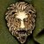 LUCKY JEWELLERY Designer Antique Gold Oxidised Plating Lion Face Shaped Brooch/Lapel Pin for Men   Women