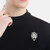 LUCKY JEWELLERY Designer Antique Silver Oxidised Plating Lion Face Shaped Brooch/Lapel Pin for Men  Women