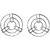 Mannat Stainless Steel Hot Pan Grid  Holder , Hot Vessel Stand , Kitchen Rack , Round (8x8x1 inches),(Pack of 2,Silver)