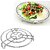 Mannat Stainless Steel Hot Pan Grid  Holder , Hot Vessel Stand , Kitchen Rack , Round (8x8x1 inches),(Pack of 2,Silver)