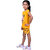 Kid Kupboard Cotton Girls T-Shirt, Yellow, Half-Sleeves, 6-7 Years KIDS6235