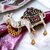 LUCKY JEWELLERY Gold Plating Maroon  Black Meenakari Saree Pin Camel Unisex Brooch For Women/Men/Boys  Girls