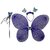 Kaku Fancy Dresses Purple Butterfly Wings - Purple, Free-Size, For Girls