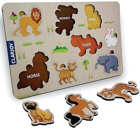 S.S.B Animal Wooden Puzzle Toys for Kids 3+ Jigsaw Puzzles for Baby Learning Toys Educational Toys for Board Game