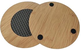 Round Shape Shape Heating Insulation Resistant Natural Bamboo Wooden Coaster Heat Table Ware Pad Place Mat for Hot Coffe