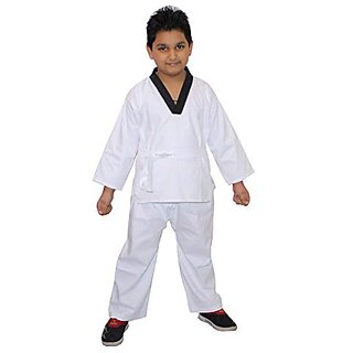                       Kaku Fancy Dresses Martial Art Karate Taekwondo Fancy Costume For Kids - White                                              