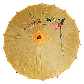Kaku Fancy Dresses Japanese Umbrella Accesory for International Costume / Wedding Dance and Decoration Prop - Yellow Kaku Fancy Dresses Japanese Umbrella Accesory for International Costume / Wedding Dance and Decoration Prop - Yellow