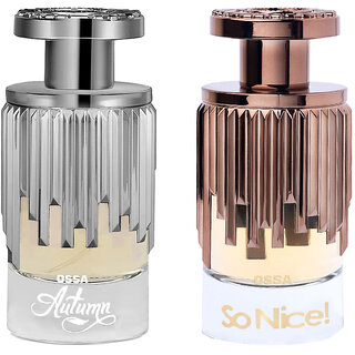                       Ossa Autumn EDP Unisex Perfume 100ml And So Nice EDP For Women 100ml Long Lasting Fragrance (Pack of 2)                                              
