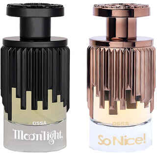                       Ossa Moonlight EDP Unisex Perfume 100ml And So Nice EDP For Women 100ml Long Lasting Fragrance (Pack of 2)                                              