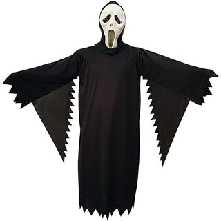                       Kaku Fancy Dresses Black Horror Ghost Halloween Costume / Horror Cosplay Costume - Black, For Boys  Girl                                              