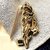 LUCKY JEWELLERY Designer Antique Gold Oxidised Plating Lion Face Shaped Brooch/Lapel Pin for Men   Women