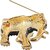 LUCKY JEWELLERY Designer Gold Plating Elephant Design Green Meenakari Enamel Brooch Saree Pin For Men  Women