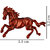 LUCKY JEWELLERY Designer Gold Plating Copper Meenakari Vintage Horse Design Unisex Brooch Pin For Women/Girls/Men