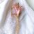 LUCKY JEWELLERY Designer Gold Plating Pink Meenakari Saree Hijab Pin Unisex Brooch Pin For Women/Girls/Men