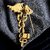 LUCKY JEWELLERY Designer Oxidised Gold Plating Caduceus Doctor's Unisex Brooch Lapel Pin For Men  Boys