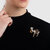 LUCKY JEWELLERY Gold Plating Maroon  Black Meenakari Saree Pin Camel Unisex Brooch For Women/Men/Boys  Girls