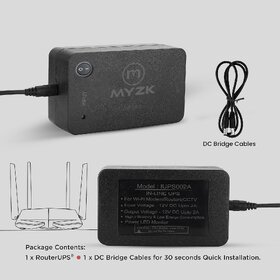 MYZK Mini UPS for 12V WiFi Router Broadband Modem  UPS Power Backup  Compatible with Routers  Set Top Box  Alexa