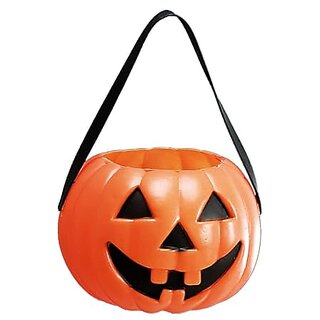                       Kaku Fancy Dresses Halloween Pumpkin Baskets For Kids  Trick or Treat Plastic Basket  14-cm Pack of 12                                              