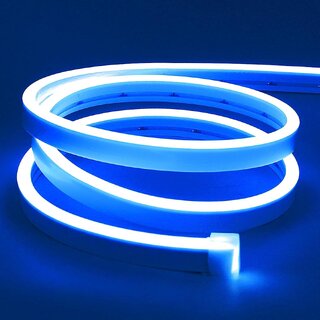 LED Neon Strip Lights 16.5ft - Waterproof Indoor/Outdoor for Home Decoration  Custom Sign - Blue (12V)5 meter