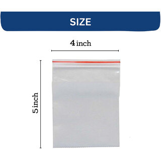                       Mannat zip Lock Pouch Multi-Purpose Re-Usable Transparent To Carry Small Items Like Jewellery,Buttons (4x5 inch,300pcs                                              