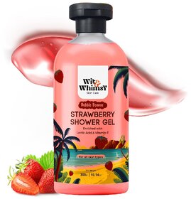 Wit and Whimsy Strawberry Shower Gel Reduce sun damage  Improve skin tone, Deep Cleaning. (300 ml)