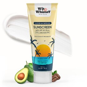 Wit and Whimsy Sunscreen with SPF 50 PA+++ Enriched with Cocoa  Avocado Oil (50 g)