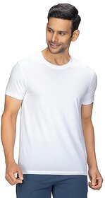 Code Yellow Solid Round Neck WHITE T-Shirt