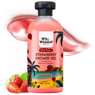                       Wit and Whimsy Strawberry Shower Gel Reduce sun damage  Improve skin tone, Deep Cleaning. (300 ml)                                              