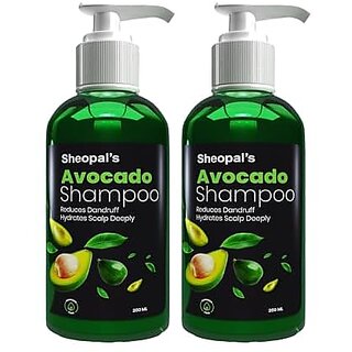                      Sheopal's Avocado Shampoo For Reduces Frizz Retains Moisture Curly Hair 200 ml (Pack of 2)                                              