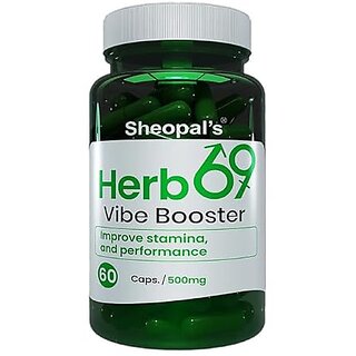                       Sheopal's Herb 69 Vibe Shudh Shilajit Shatavari Helps Increasing Energy, Strength & Stamina For Men Performance - 60 Capsules                                              