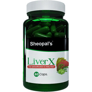                       Sheopal's Liver X For Liver Detox Ayurvedic Supplement For Fatty Liver Helps Reduce Damage Caused By Alcohol with Kutki 60 Capsules                                              
