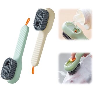                       2PCS Multifunctional Liquid Brush, Long Handle Automatic Liquid Adding Cleaning Brush, Household Brush,                                              