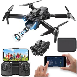 Foldable Remote Control Drone with Camera HD Wide Angle Lens Optical Flow Positioning with 1800Mah Battery WiFi FPV 4-Ax