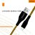 MYZK /Oydis USB-A to Micro USB  Fast Charging Cable 1m 3A Braided  Fast Charging  Sync Cable (Gold  Black)