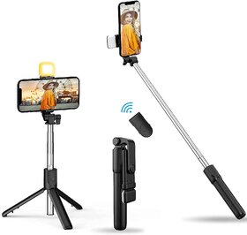 Aseenaa Mobilife Selfie Stick with Light and Bluetooth Selfie Stick with Tripod Stand Portable Selfie Stick for Mobile