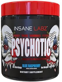 Psychotic Pre Workout AMP - Fruit Punch 216g Powder(Pack of 1,35 Servings)