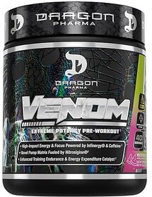 Venom Extreme Potency Pre-Workout, Laser Sharp Focus + Energy, Intense Performance, Proven Ingredients for Enhanced Vasodilation  Endurance (40 Servings, Watermelon)